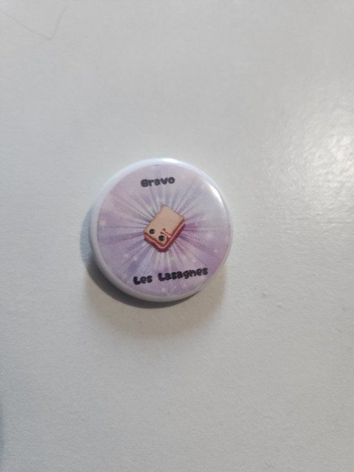 badges Bravo les lasagnes